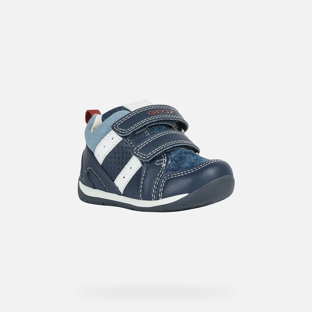 Tenis Geox Bebe Azul Marinho - Each Boy - IFBNZ6891